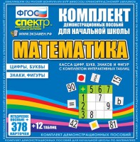 Динамические раздаточные пособия. Математика (карточки). Касса цифр, букв, знаков и фигур с набором интерактивных таблиц. - fgospostavki.ru - Артём