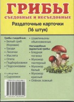 Раздаточные карточки "Грибы съедобные и не съедобные" - fgospostavki.ru - Артём