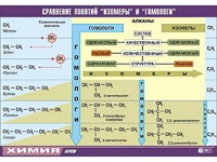Таблица демонстрационная "Сравнение понятий изомер и гомолог" (винил 70x100) - fgospostavki.ru - Артём