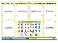 Стенд информационный "Правила техники безопасности в кабинете физики" (80х110, 6 карманов) - fgospostavki.ru - Артём