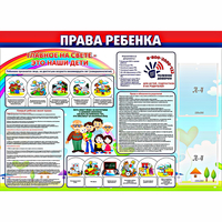 Стенд "Права ребенка" с 2 карманами - fgospostavki.ru - Артём