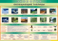 Таблица "Экология. Обобщающие таблицы" (100х140 сантиметров, винил) - fgospostavki.ru - Артём