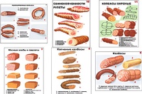 Плакаты ПРОФТЕХ "Ассортимент колбасной и мясной продукции" (11 пл, винил, 70х100) - fgospostavki.ru - Артём