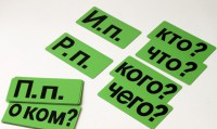 Набор магнитных карточек "Падежи" (фон зелёный) - fgospostavki.ru - Артём