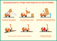 Таблица "Безопасность труда при работе на погрузчике" (100х140 сантиметров, винил) - fgospostavki.ru - Артём
