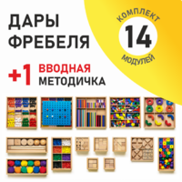 Игровой набор Дары Фребеля 14 модулей с методическим пособием (1 книга) - fgospostavki.ru - Артём