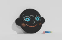 Фигурная грифельная меловая доска на тему эмоций - fgospostavki.ru - Артём