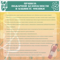 Стенд "Правила пожарной безопасности в кабинете физики" - fgospostavki.ru - Артём