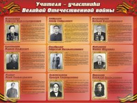 Стенд "Учителя-участники Великой Отечественной войны" - fgospostavki.ru - Артём