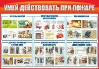 Стенд "Умей действовать при пожаре" - fgospostavki.ru - Артём