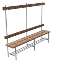 Скамья для раздевалок односторонняя с вешалкой (1,5 метра) - fgospostavki.ru - Артём