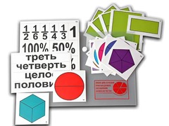Набор для изучения простых дробей. Составление целого из частей (раздаточный) - fgospostavki.ru - Артём