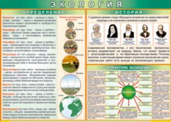 Таблица "Экология. Определения и история" (100х140 сантиметров, винил) - fgospostavki.ru - Артём