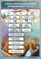 Стенд "Схема приготовления дрожжевого теста" - fgospostavki.ru - Артём