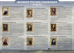 Стенд "Великие русские художники" - fgospostavki.ru - Артём