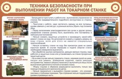 Стенд "Техника безопасности при выполнении работ на токарном станке" - fgospostavki.ru - Артём