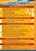 Стенд "Правила выполнения лабораторных работ по биологии" Вариант 2 - fgospostavki.ru - Артём