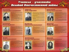 Стенд "Учителя-участники Великой Отечественной войны" - fgospostavki.ru - Артём