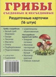 Раздаточные карточки "Грибы съедобные и не съедобные" - fgospostavki.ru - Артём