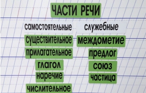 Набор магнитных карточек "Части речи" (фон зелёный) - fgospostavki.ru - Артём