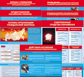Комплект таблиц "Основы гражданской обороны (МЧС РФ)" 13 штук. - fgospostavki.ru - Артём