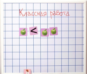 Магнитно-маркерная доска "Клетка" (86 см х 75 см) - fgospostavki.ru - Артём
