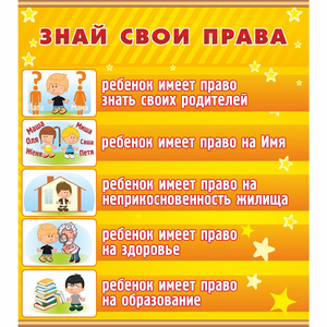 Стенд "Знай свои права" - fgospostavki.ru - Артём