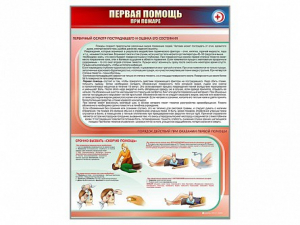 Стенд "Первая помощь при пожаре" - fgospostavki.ru - Артём