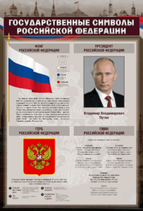 Стенд "Государственные символы Российской Федерации" - fgospostavki.ru - Артём