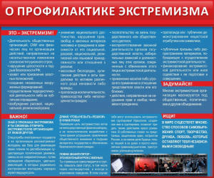 Стенд "О профилактике экстремизма" - fgospostavki.ru - Артём