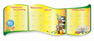 Стенд "Начальная школа" резной из 3-х частей - fgospostavki.ru - Артём