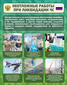 Стенд "Неотложные работы при ликвидации ЧС" - fgospostavki.ru - Артём