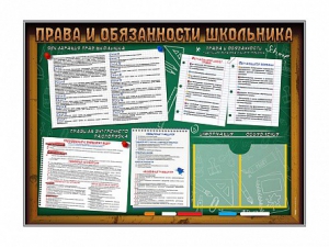 Стенд-уголок "Права и обязанности школьника" - fgospostavki.ru - Артём