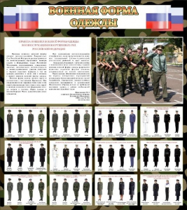 Стенд "Военная форма одежды (флаг РФ)" - fgospostavki.ru - Артём
