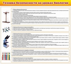 Стенд "Техника безопасности на уроках биологии" Вариант 2 - fgospostavki.ru - Артём