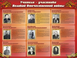 Стенд "Учителя-участники Великой Отечественной войны" - fgospostavki.ru - Артём