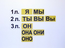 Набор магнитных карточек "Личные местоимения" (фон жёлтый) - fgospostavki.ru - Артём
