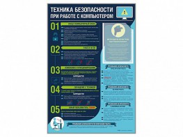 Стенд-уголок "Техника безопасности при работе на компьютере в общеобразовательных учреждениях" - fgospostavki.ru - Артём
