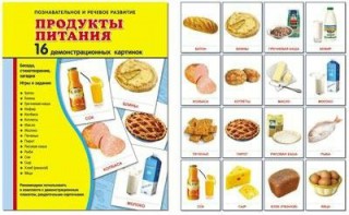 Демонстрационные карточки "Продукты питания" - fgospostavki.ru - Артём