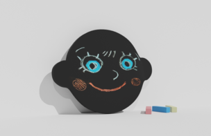 Фигурная грифельная меловая доска на тему эмоций - fgospostavki.ru - Артём
