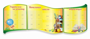 Стенд "Начальная школа" резной из 3-х частей - fgospostavki.ru - Артём
