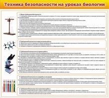 Стенд "Техника безопасности на уроках биологии" Вариант 2 - fgospostavki.ru - Артём