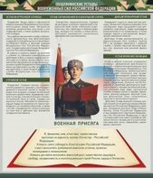 Стенд "Уставы. Закон военной службы. Военная присяга" - fgospostavki.ru - Артём